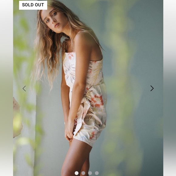 Billabong floral island hopper dress cotton linen size small NWOT - Picture 2 of 9